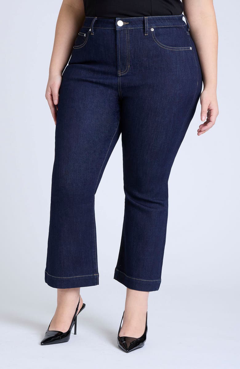 ELOQUII Chase Crop Kick Flare Jeans, Main, color,