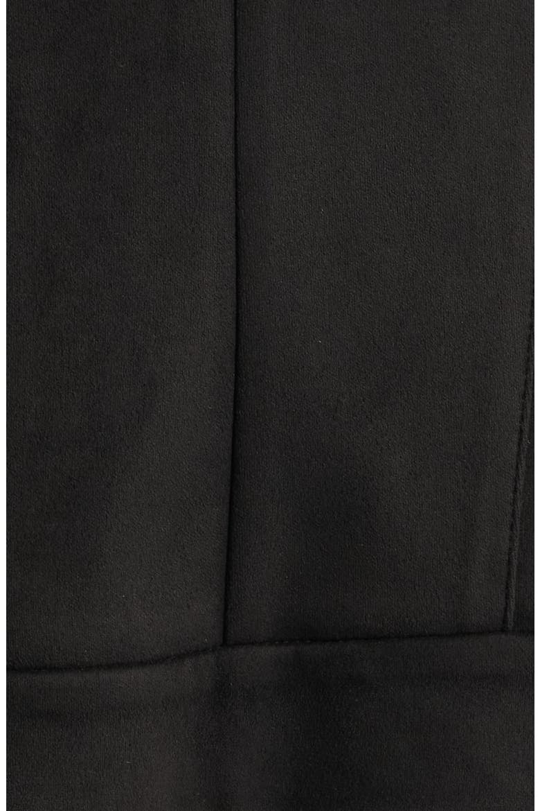 Faux Suede Moto Jacket, Alternate, color, ANNE BLACK