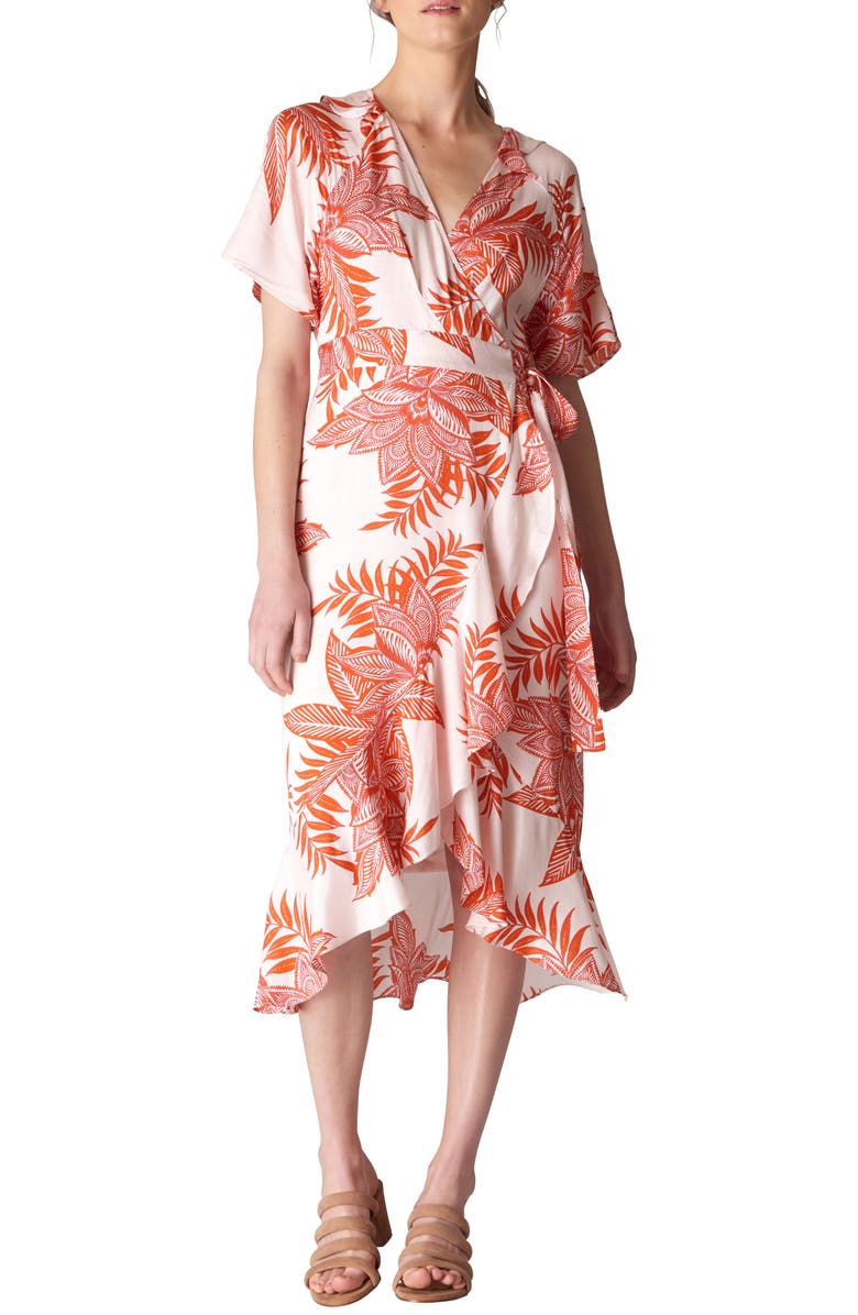 Whistles Palmyra Print Wrap Dress, Main, color,