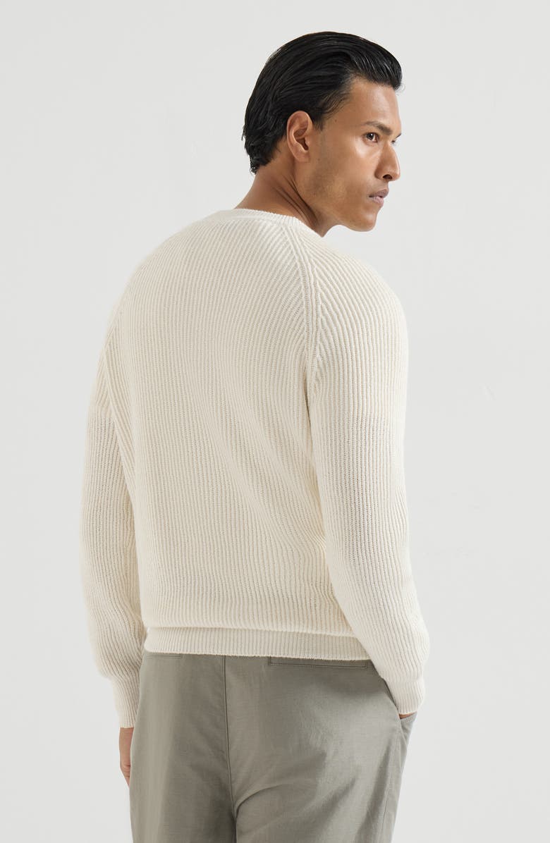 Brunello Cucinelli English Rib knit sweater, Alternate, color, Panama