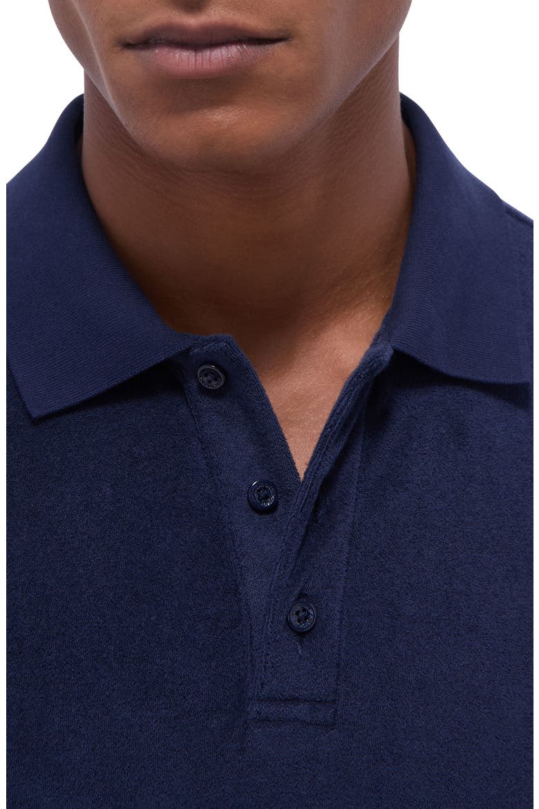 Cotton Blend French Terry Polo, Alternate, color, NAVY