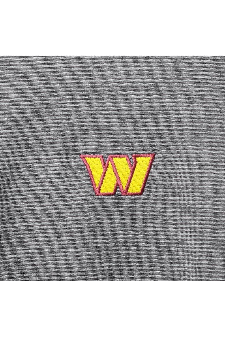 Men's Vineyard Vines Charcoal Washington Commanders Destin Stripe Sankaty Polo, Alternate, color, Charcoal