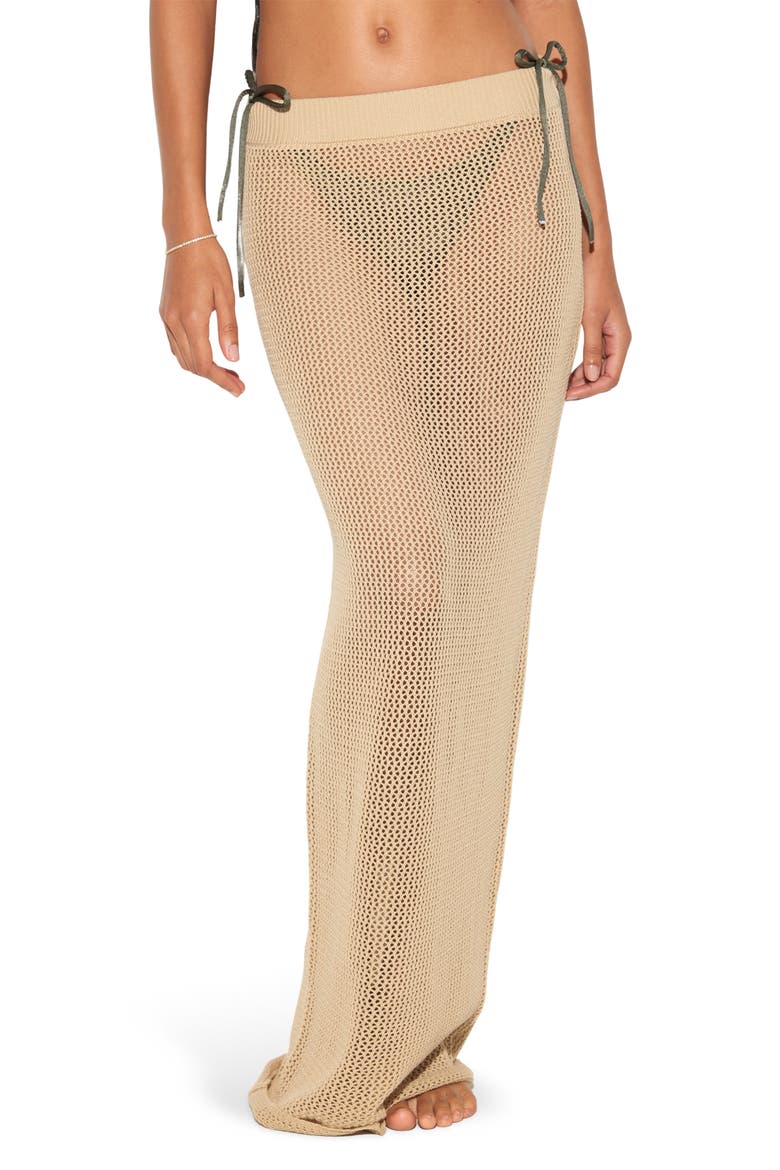 Carmen Crochet Maxi Skirt, Main, color, PALO SANTO