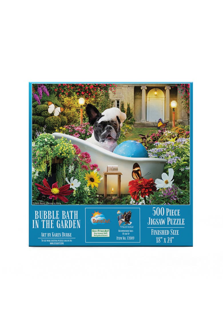 Bubble Bath in the Garden 500 piece Jigsaw Puzzle for Adults, Alternate, color, Multicolor