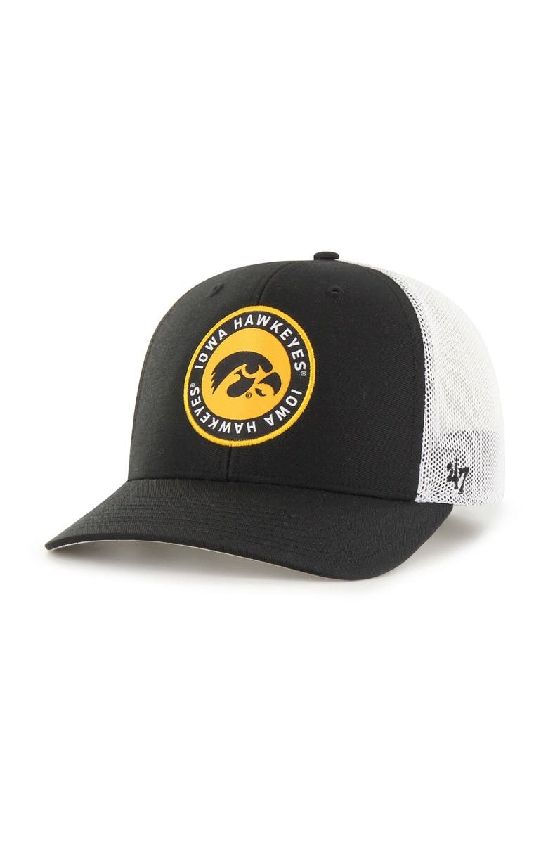 '47 Men's '47 Black Iowa Hawkeyes Unveil Trophy Flex Hat, Main, color, Black