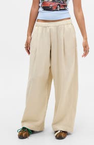 BDG Urban Outfitters Bobbi Pleated Linen Cocoon Pants