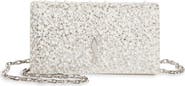 Christian Louboutin Bettina Crystal & Faux Pearl Embellished Suede Clutch