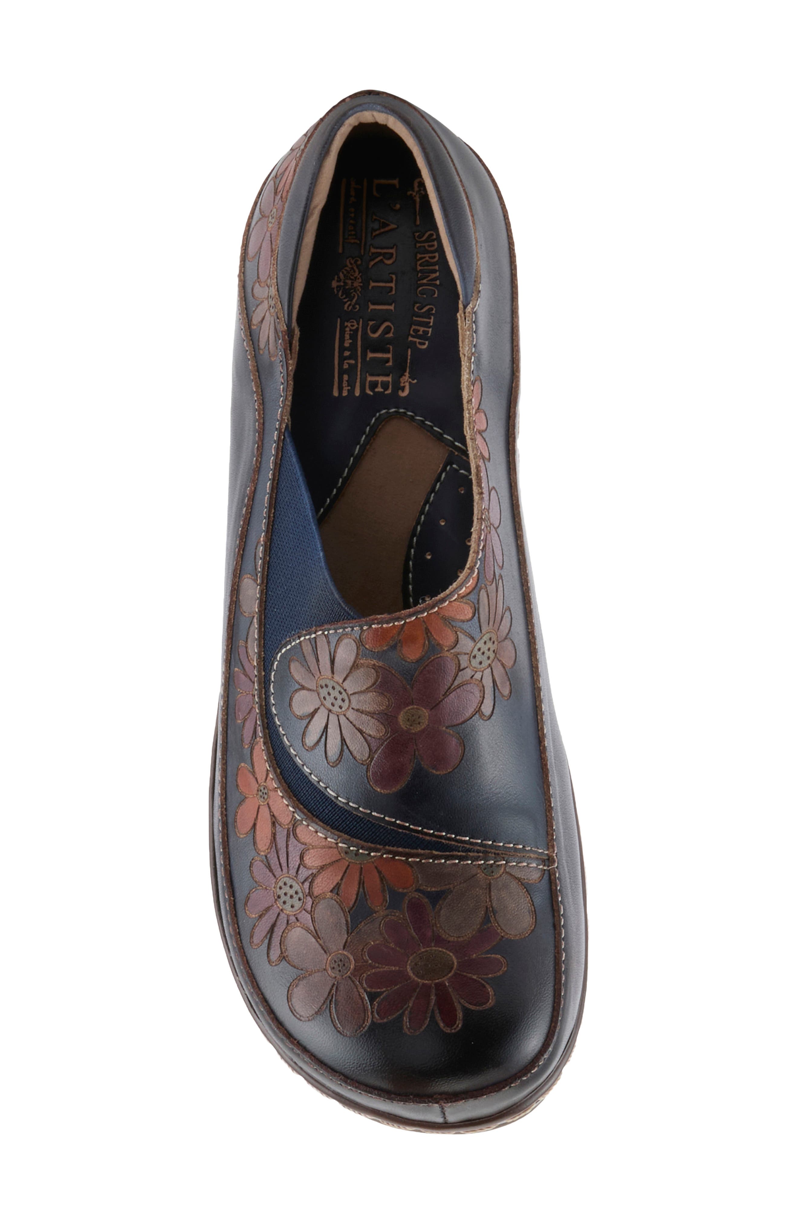 Burbank-Dazis Leather Clog, Alternate, color, NAVY MULTI