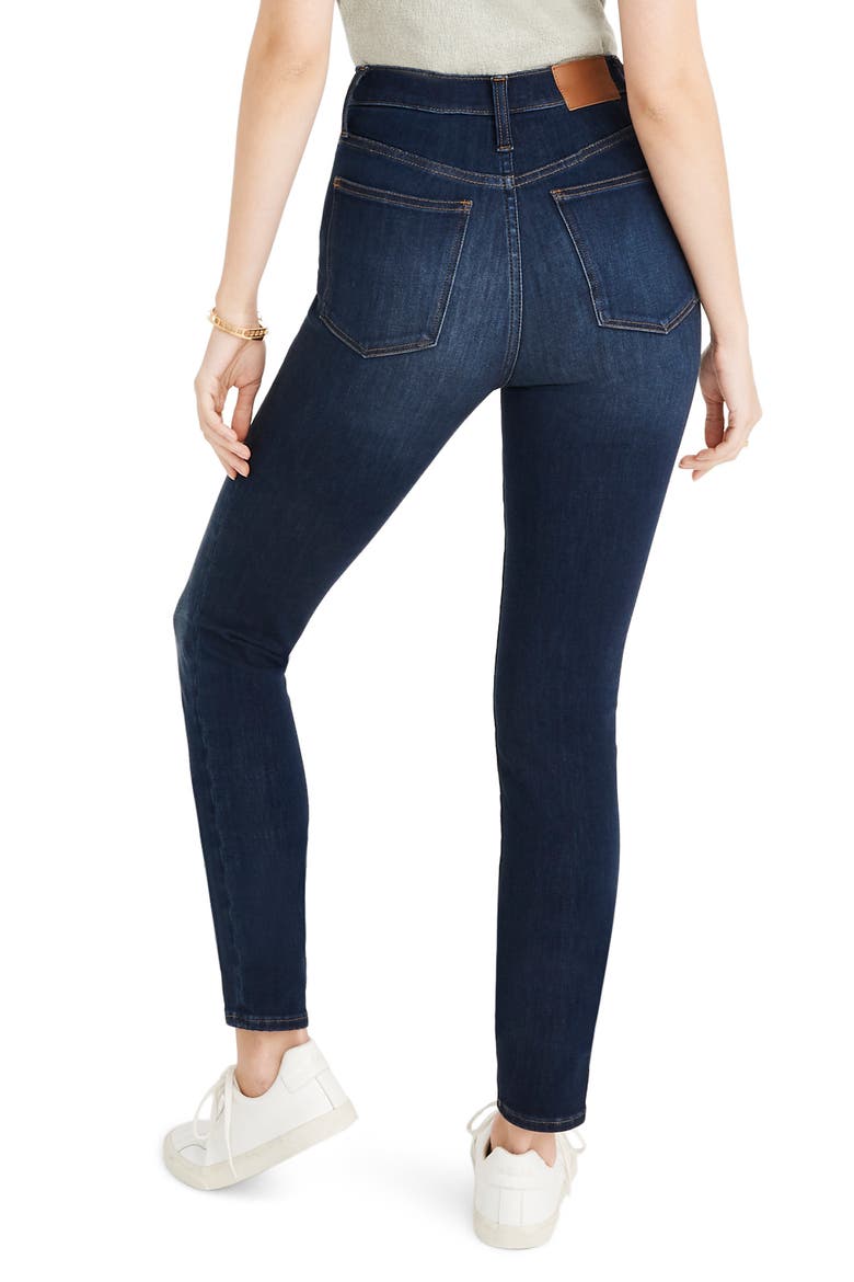 10-Inch High Waist Skinny Jeans: Button Front Edition, Alternate, color, CASSIA