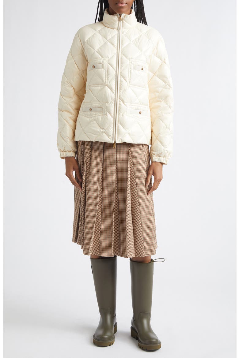 Lavaret Quilted Down Jacket, Main, color, WHITE