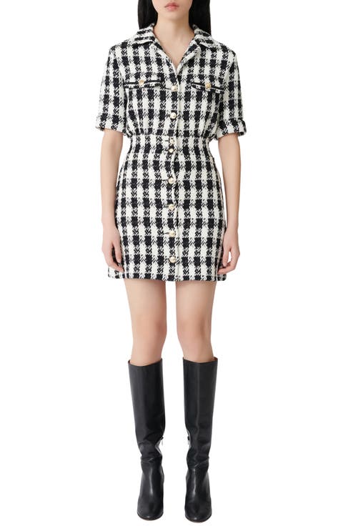 Ricky Cotton Blend Tweed Dress