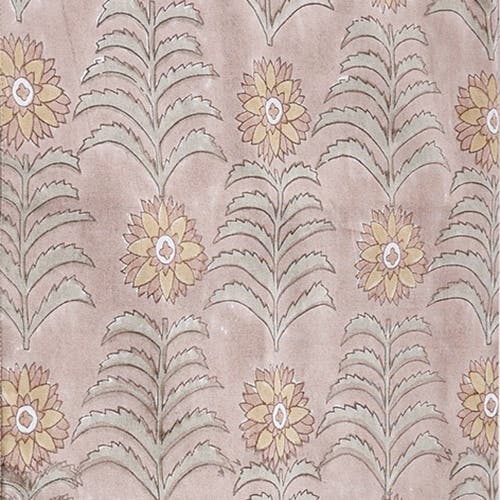 Tag Sunflower Block Print Abstract Cotton Table Runner Decor In Pink