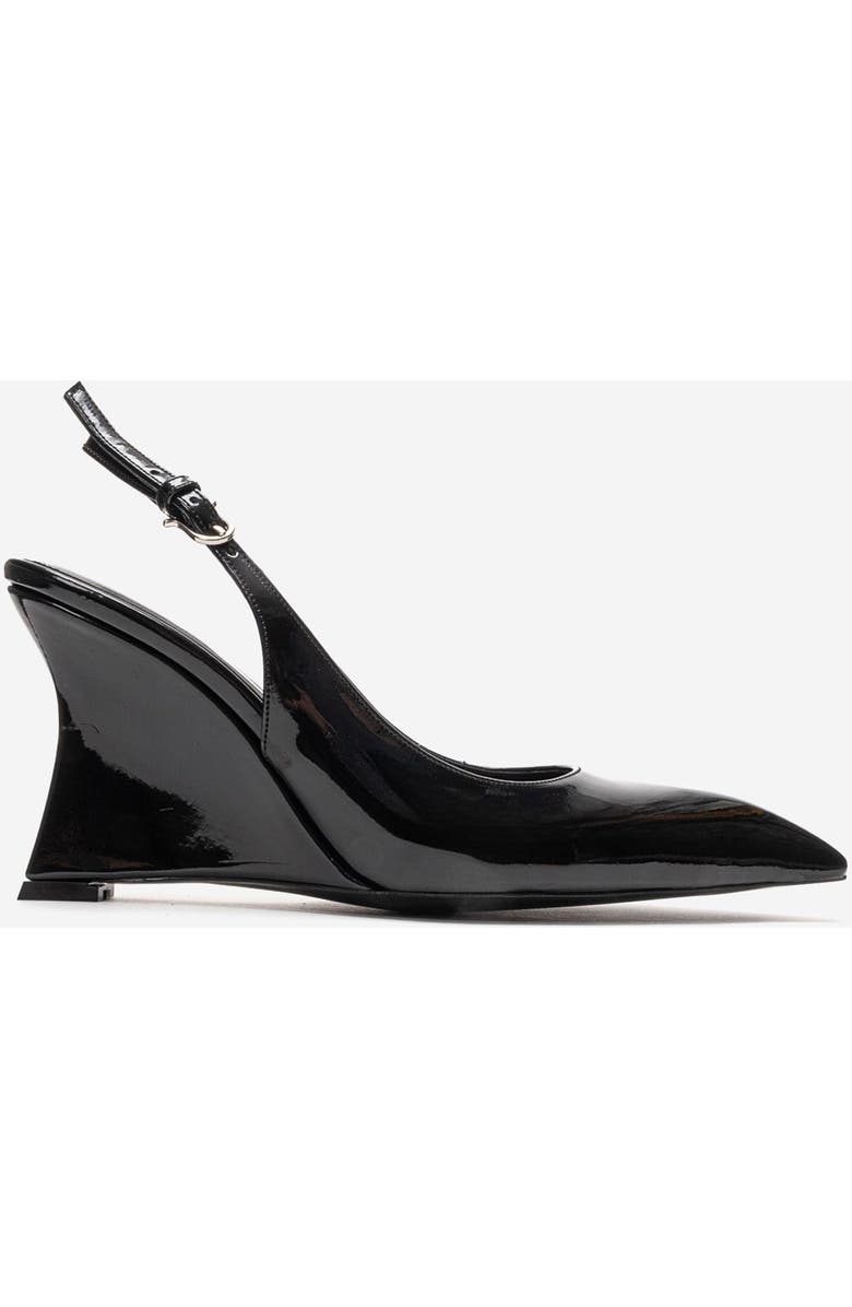 Prologue Shoes Felon Slingback Wedge Pump, Alternate, color, Black