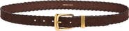 Veronica Beard Whipstitch Suede Belt
