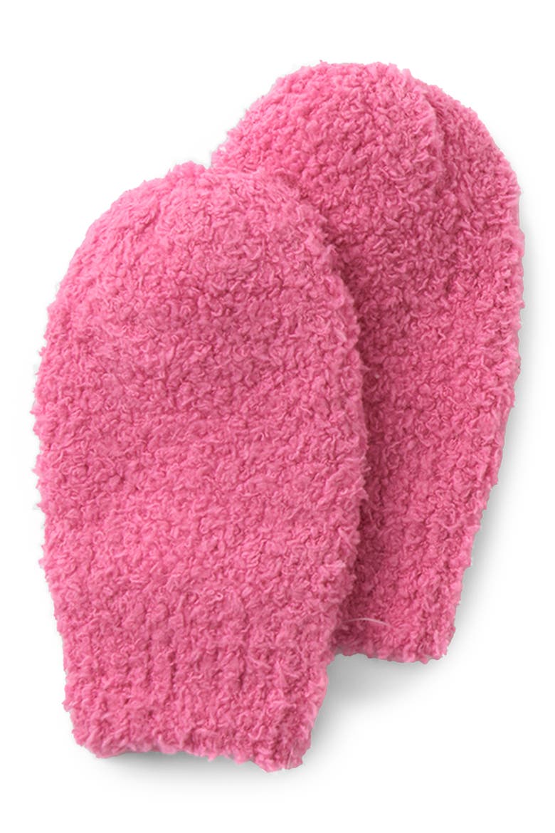 Fuzzy Knit Mittens, Main, color, VIVID PINK