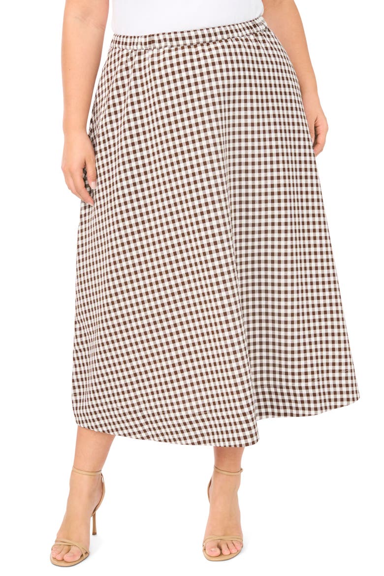 Pull On Midi Skirt, Main, color, CHICORY COFFEE