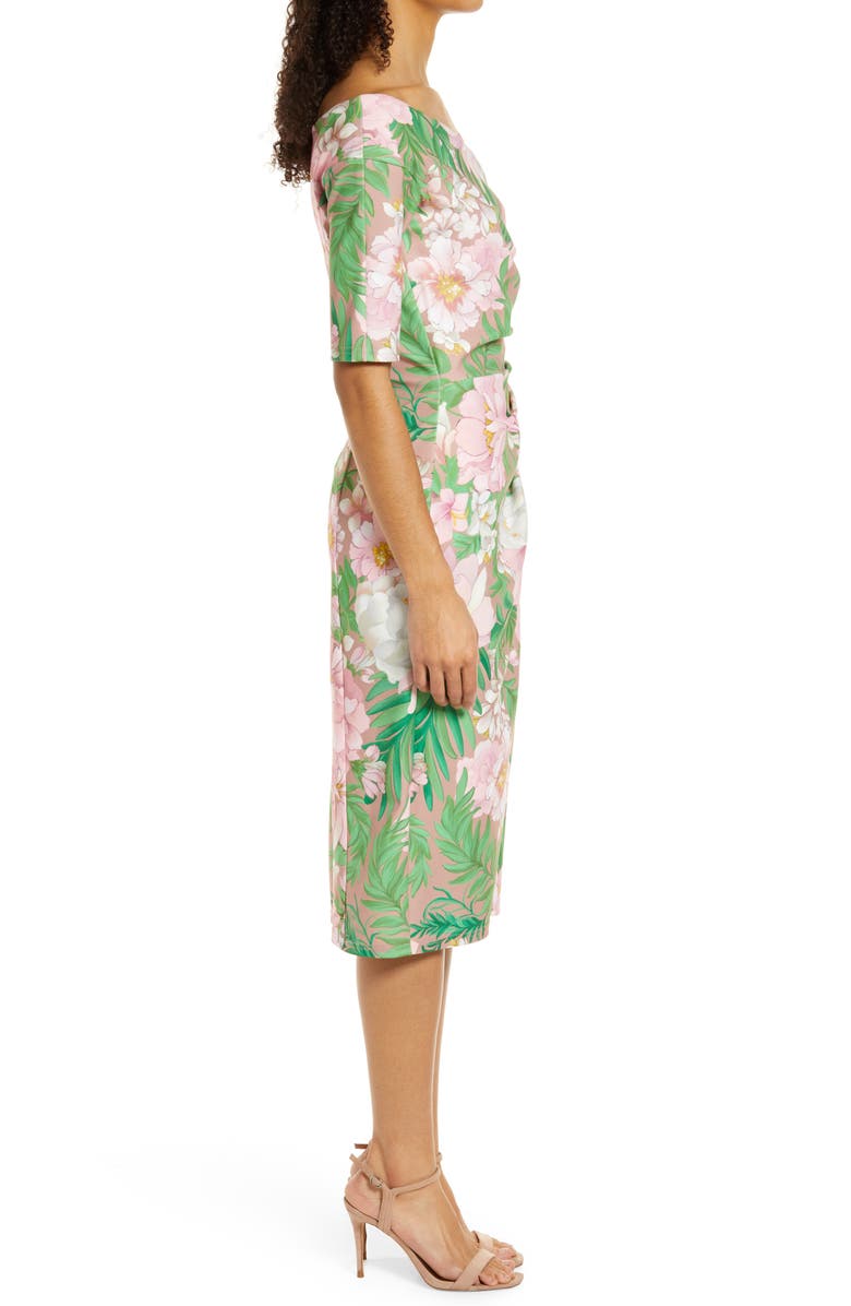 Tadashi Shoji Floral Sheath Dress, Alternate, color, 