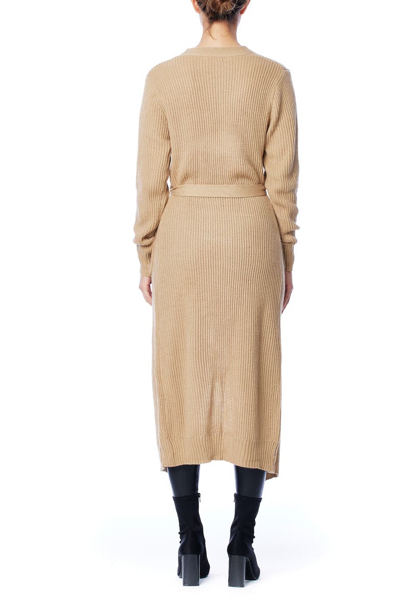 Austin Ribbed Sweater Dress, Alternate, color, TAUPE