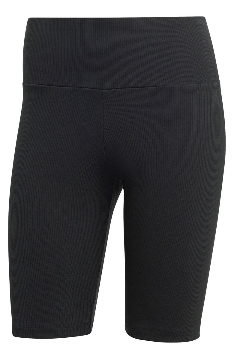 adidas Adicolor High Waist Ribbed Shorts, Alternate, color, 