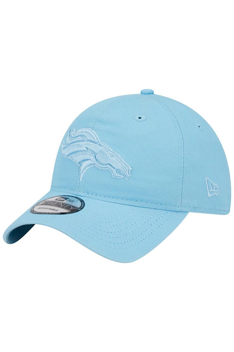 Men's New Era  Light Blue Denver Broncos Core Classic 2.0 Brights 9TWENTY Adjustable Hat, Main, color, Light Blue
