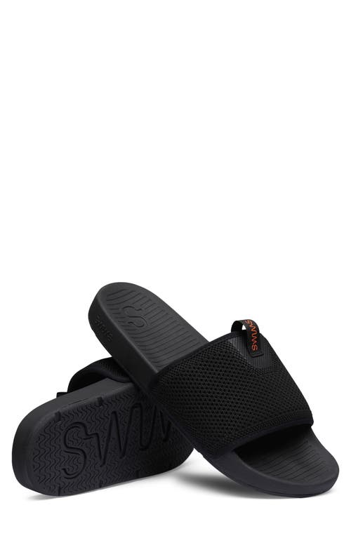 Swims Cabana Knit Slide Sandal In Black