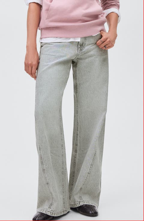 Low Rise Wide Leg Jeans