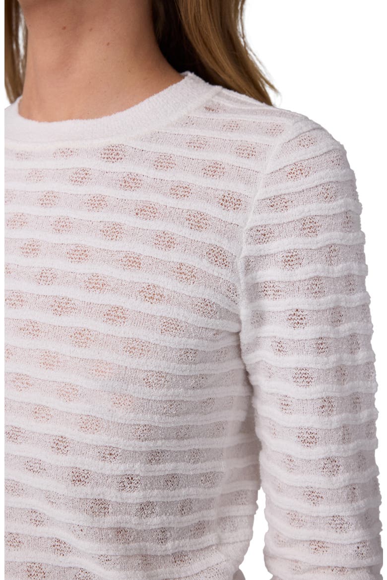 Annie Texture Stitch Sweater, Alternate, color, WHITE