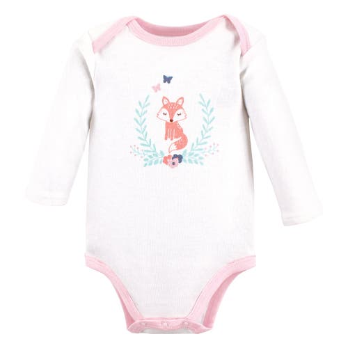 Hudson Baby Little Soft Cotton Long-sleeve One-piece 3pk
