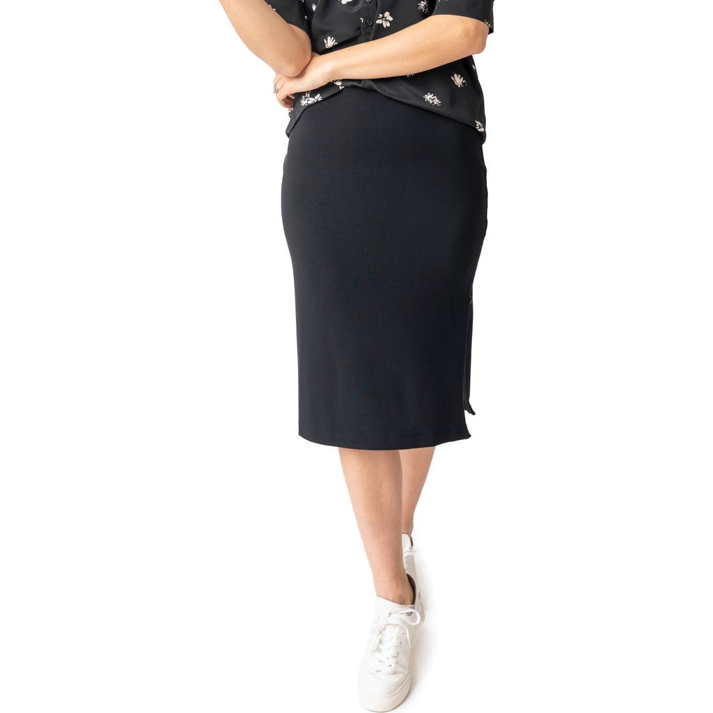 Gibsonlook Essential Zip Pencil Skirt In Black