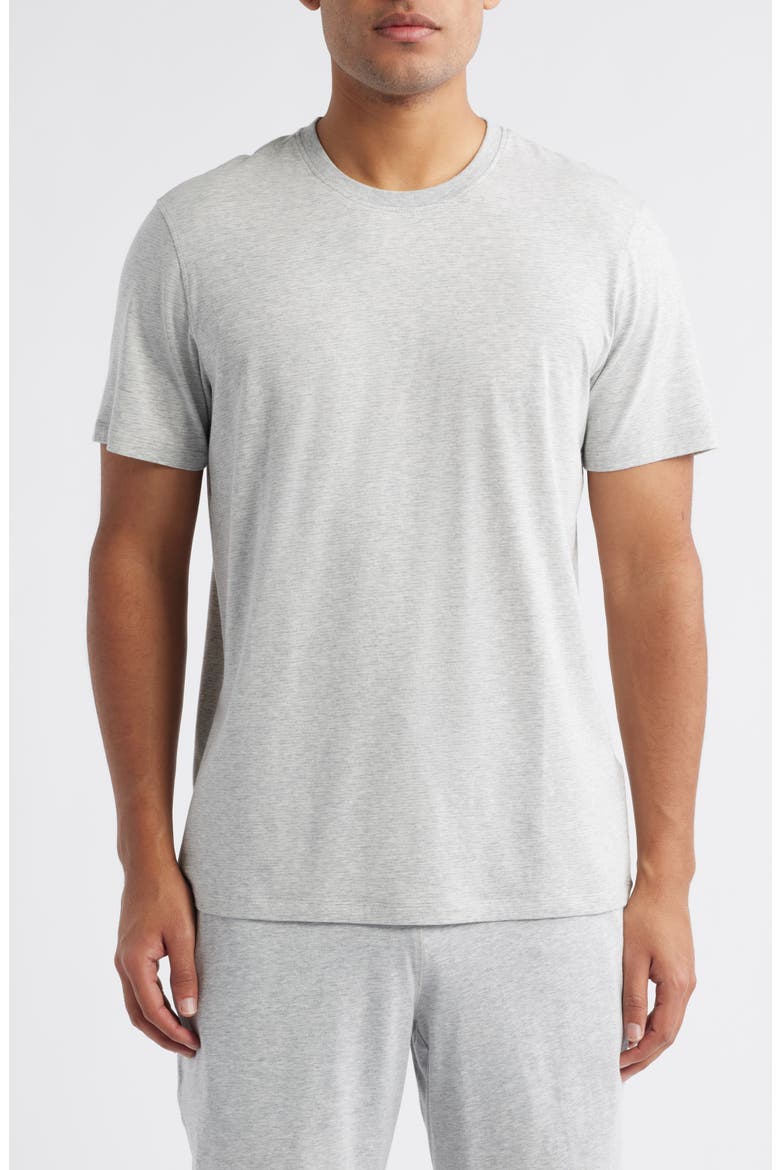 Stretch Cotton & Modal Pajama T-Shirt, Main, color, GREY STRIPE