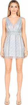 LARA New York Beaded Faux-Wrap V-Neck Bridal Gown