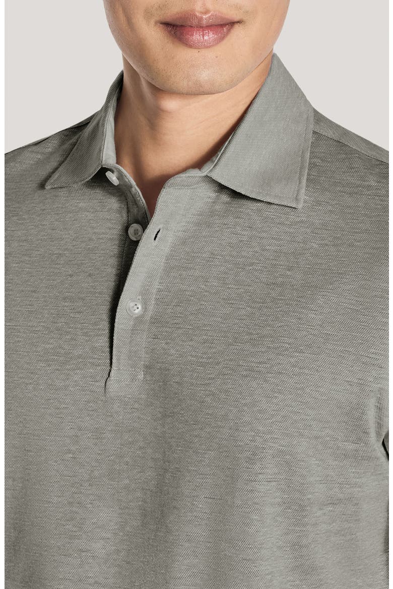 Davis Cotton & Linen Polo, Alternate, color, DARK OLIVE