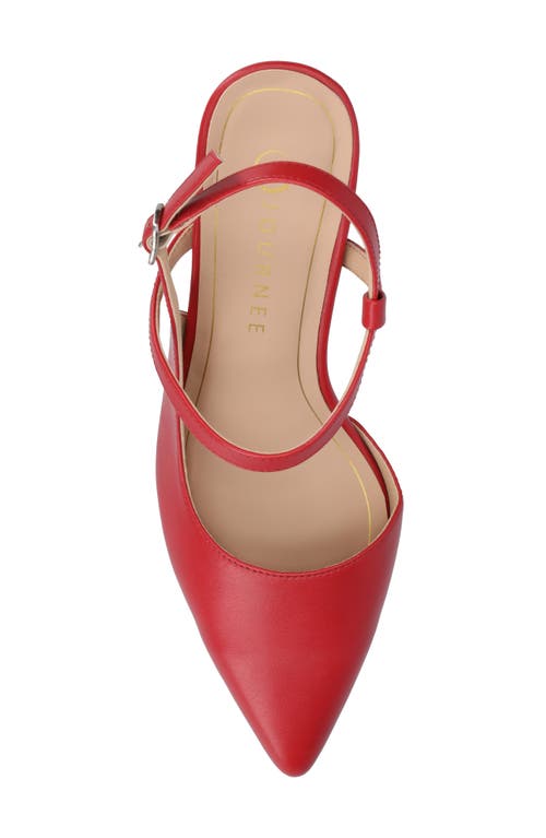 Journee Collection Scipio Pointed Toe Pump In Red