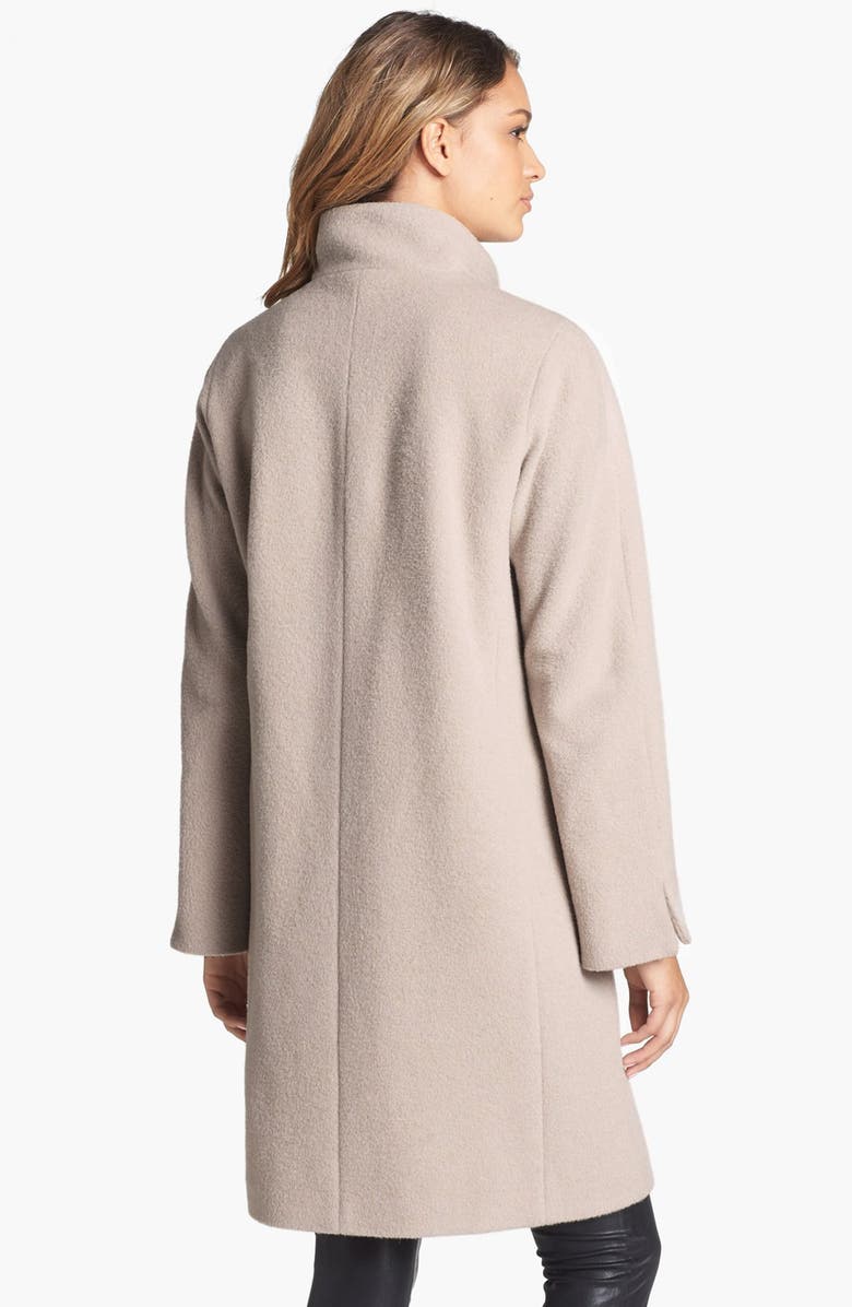 Hilary Radley Stand Collar Wool & Alpaca Blend Coat, Alternate, color, 
