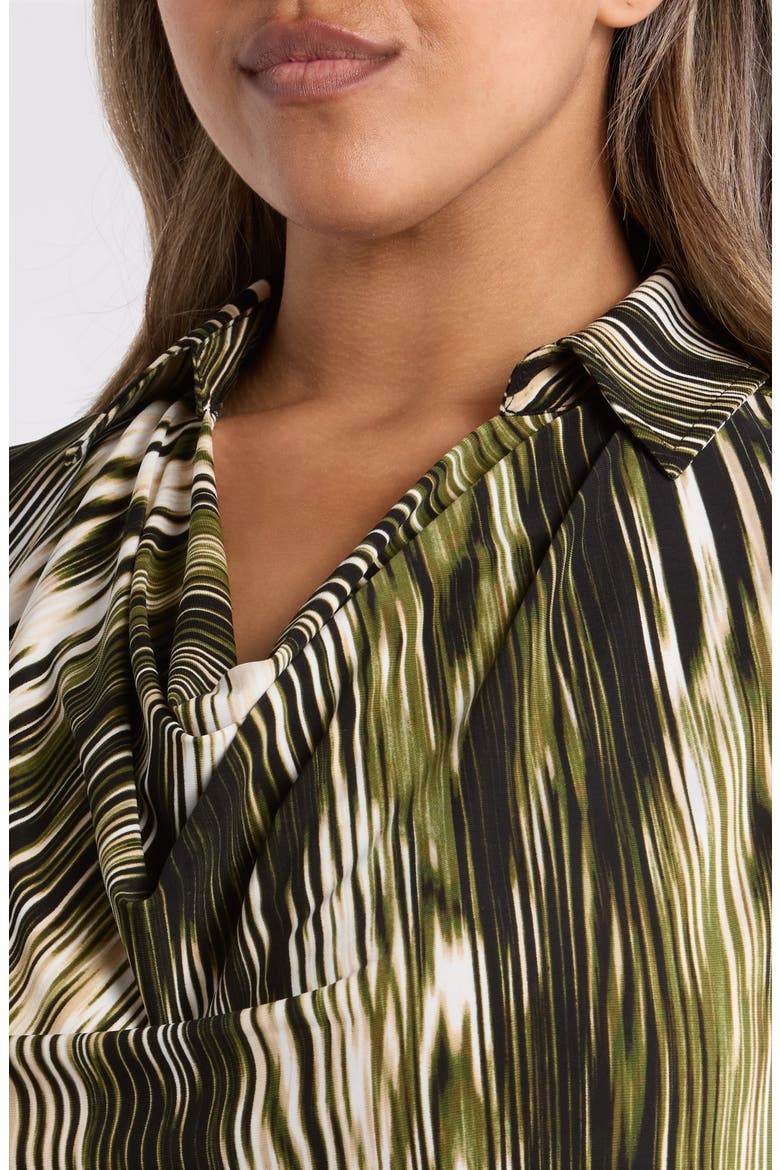 Extended Shoulder Cowl Neck Top, Alternate, color, BAY LEAF MULTI