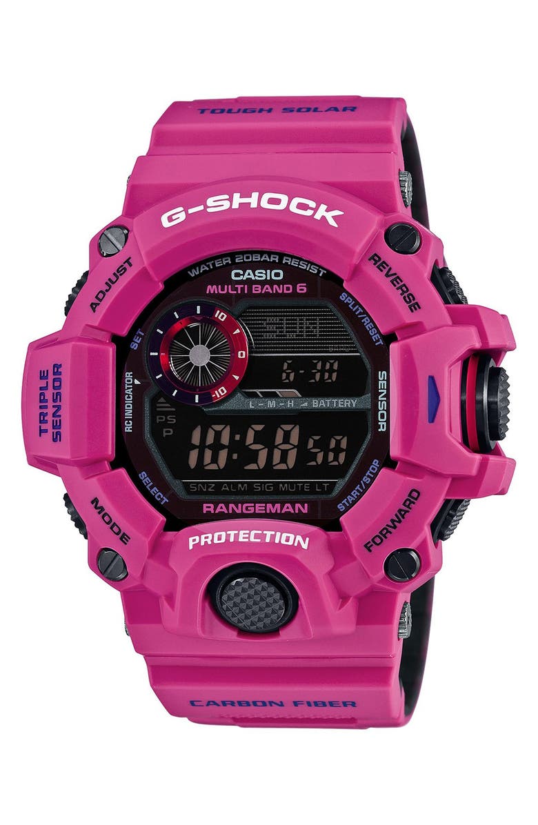 G-SHOCK 'Rangeman' Digital Resin Watch, 55mm, Main, color,