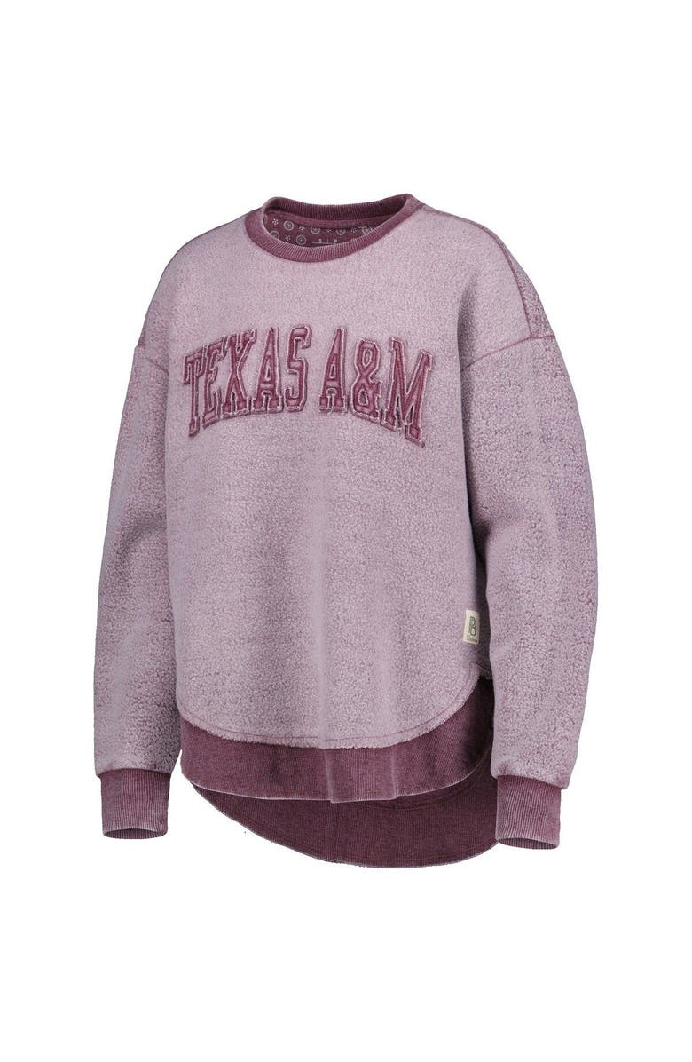 PRESSBOX Women's Pressbox Maroon Texas A&M Aggies Ponchoville Pullover Sweatshirt, Alternate, color, Maroon