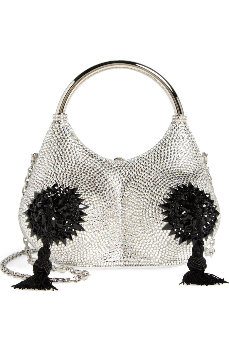 JUDITH LEIBER COUTURE Bust Pasties Crystal Embellished Top Handle Bag, Main, color,