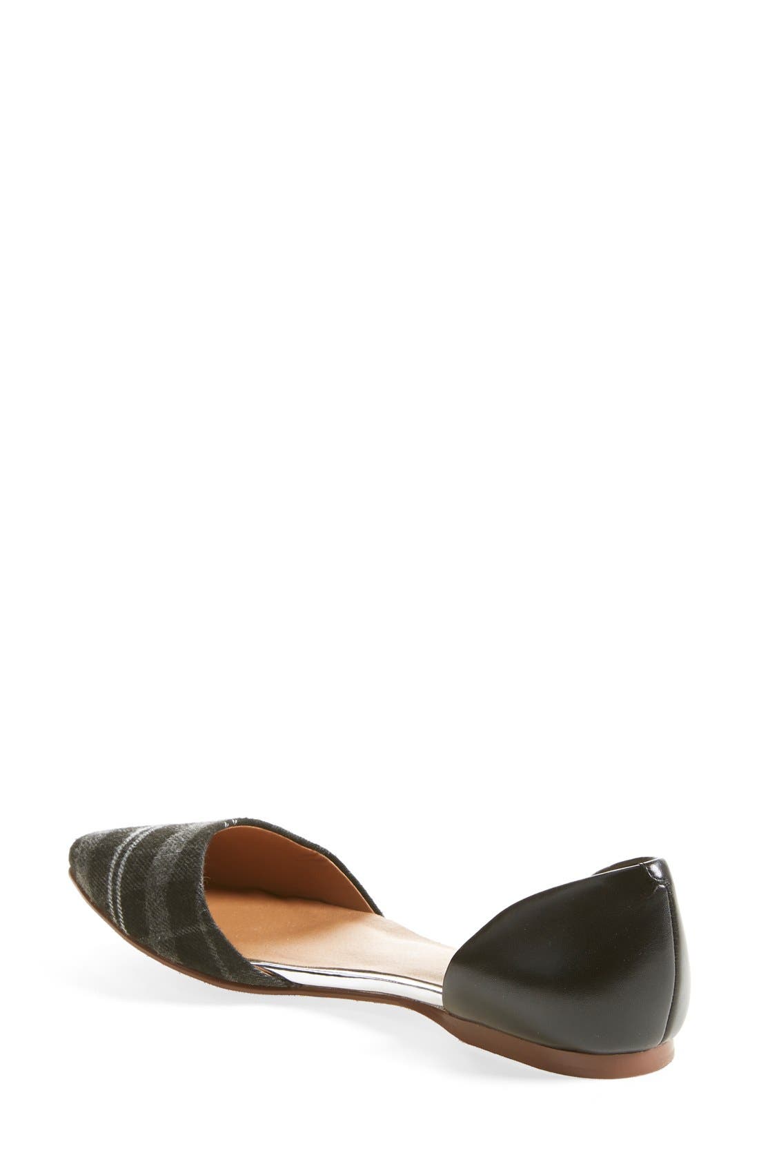 'Kayla' d'Orsay Flat, Alternate, color, BLACK/ GREY