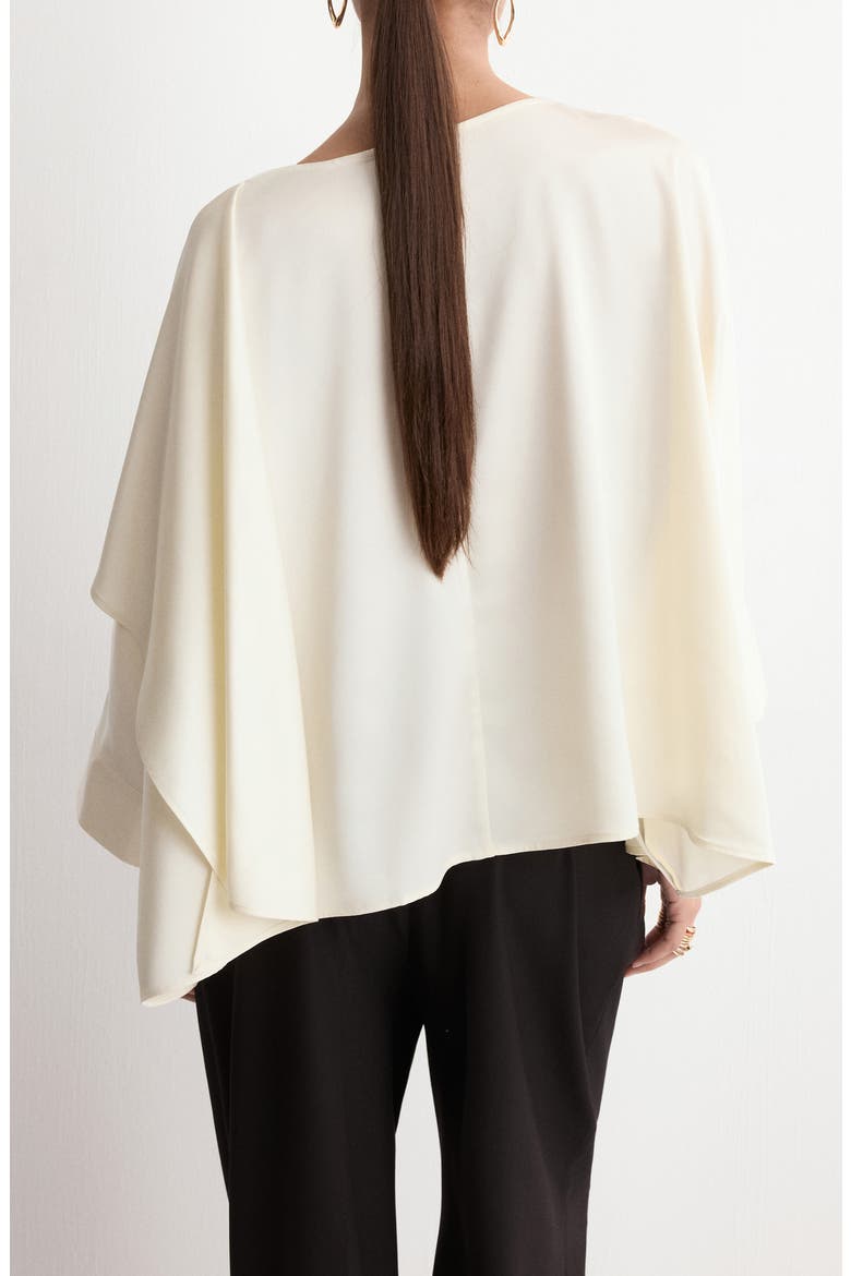 Asymmetric Satin Top, Alternate, color, ECRU