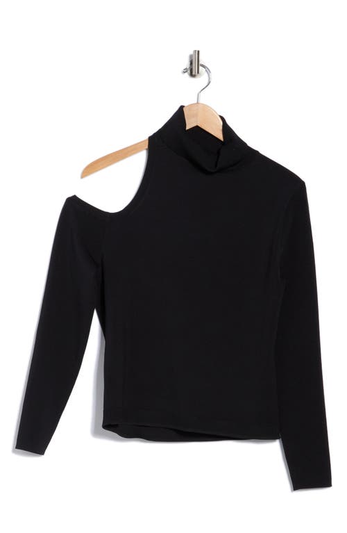 L'agence Azia Cutout Long Sleeve Turtleneck Top In Animal Print