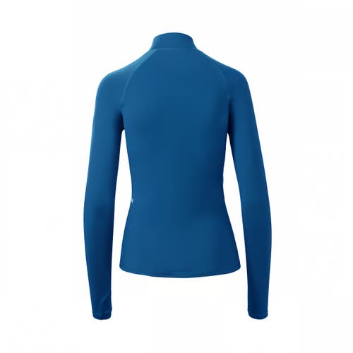 Uv Skinz Long Sleeve Full Zip Active Fleece In Mykonos Blue