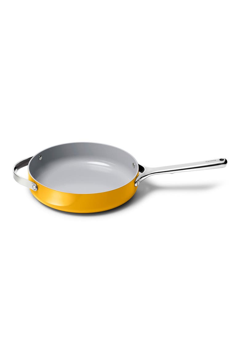 3-Quart Ceramic Nonstick Saute Pan & Lid, Alternate, color, MARIGOLD