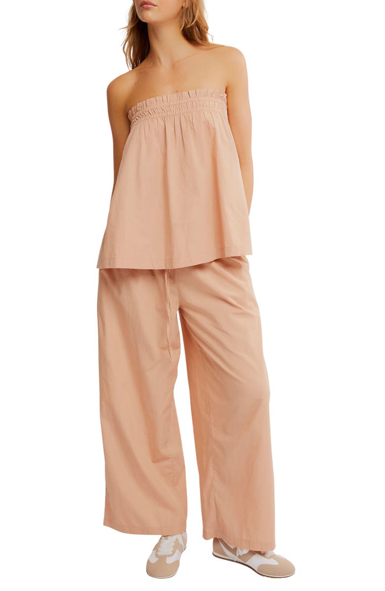 Free People Corfu Tube Top & Wide Leg Pants Set, Main, color, Tuscany