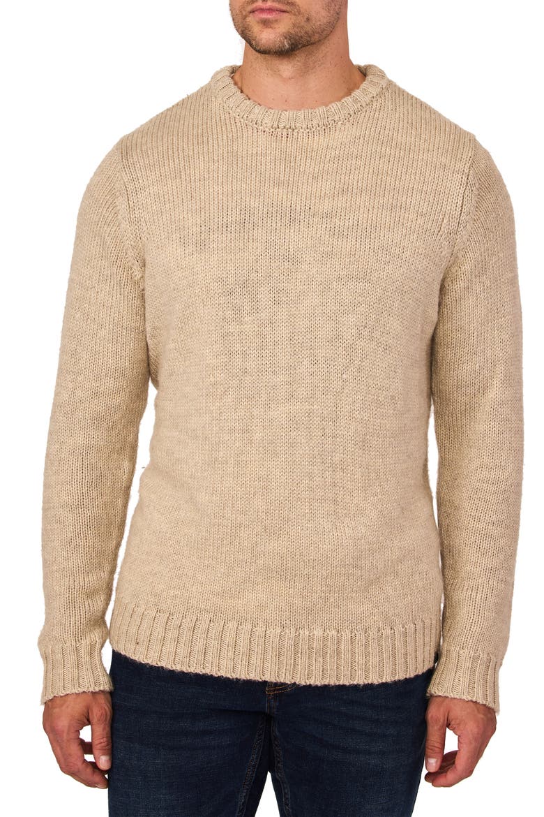 The Avalanche Rib Knit Crewneck Sweater, Main, color, OATMEAL