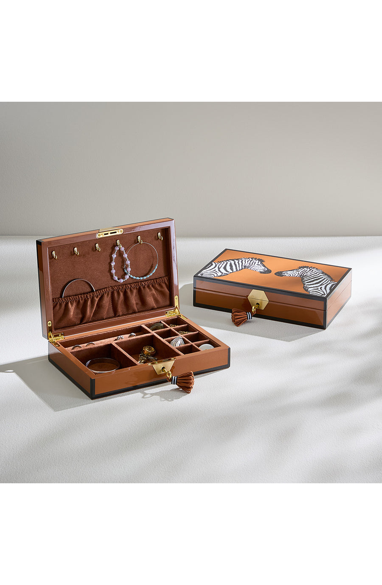 Jonathan Adler Zebra Lacquer Jewelry Box, Alternate, color, 