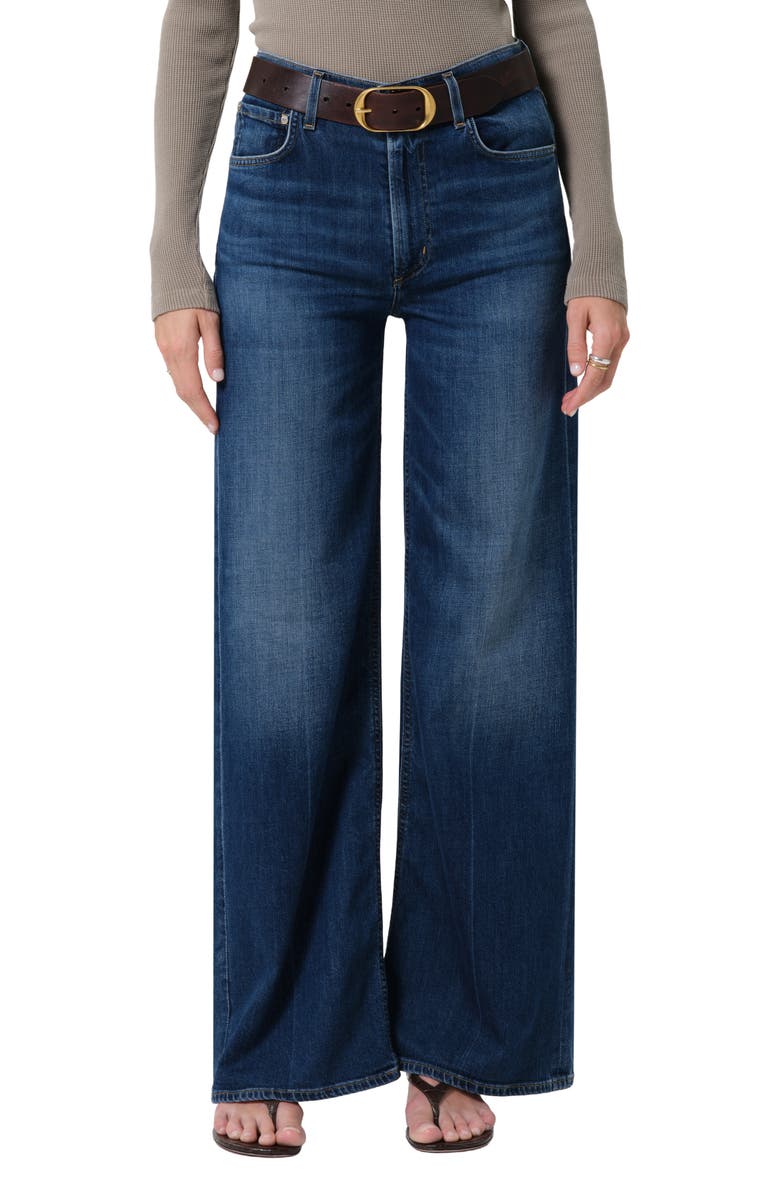 Citizens of Humanity Lyra High Waist Wide Leg Jeans, Main, color, Elm Dk Indigo