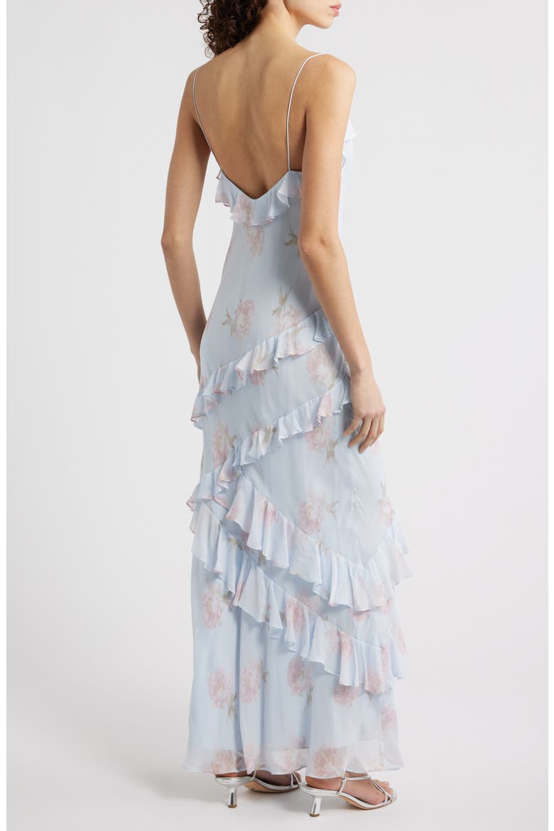 Rialto Floral Ruffle Dress, Alternate, color, BLUE ROAN