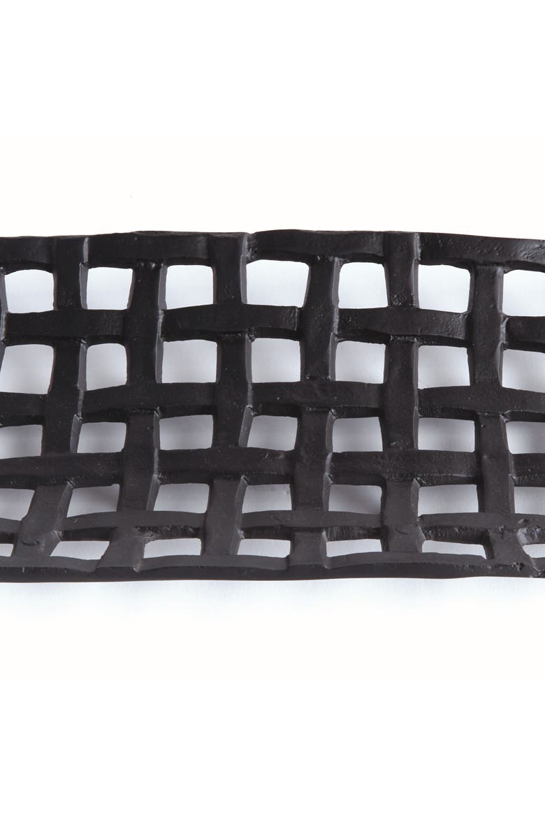Lopa Decorative Rectangular Tray, Alternate, color, Black