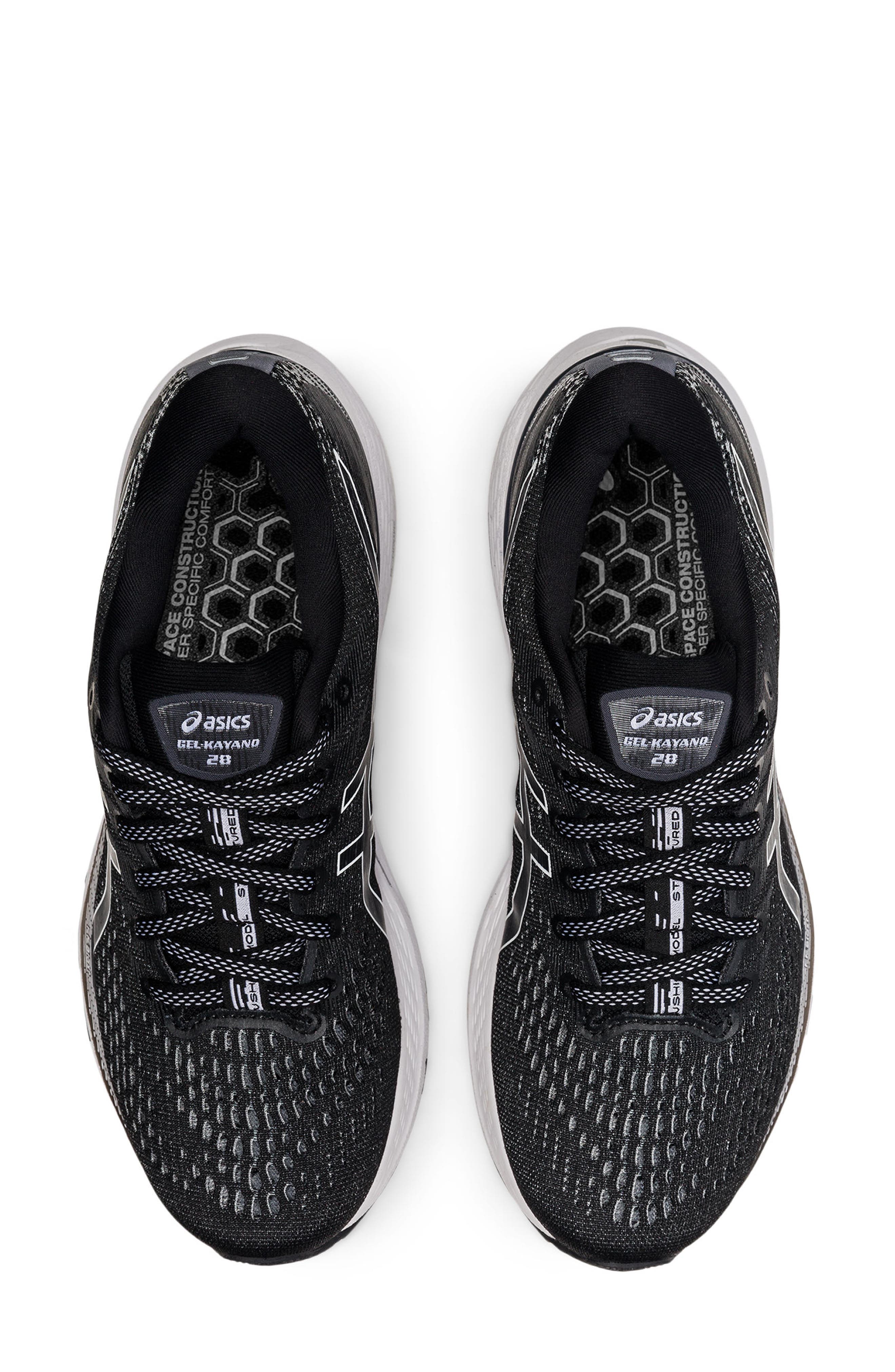 GEL-Kayano® 28 Running Shoe, Alternate, color, BLACK/ WHITE